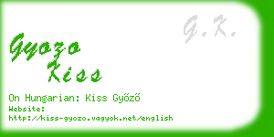 gyozo kiss business card